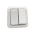 Выключ. двухклавишный настенный УТОС 6А Белый А56-У02