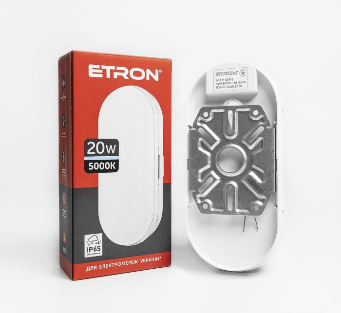 Светильник светодиодный ETRON Communal 1-ECP-507-E 20W 5000К IP65 eclipse