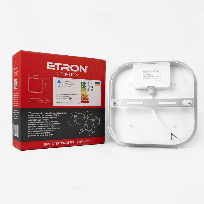 Светильник светодиодный ETRON Communal 1-ECP-510-S 25W 5000К IP65 square