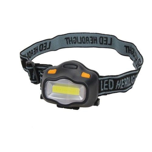 Светодиодный фонарик налобный пластиковый VARGO VL763, 1LED COB, АААх3шт, размер 60х50mm