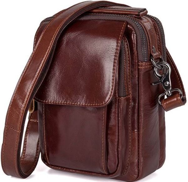 Сумка Vintage 14528 из натуральной кожи Коричневая Сумка Vintage 14528 из натуральной кожи Коричневая