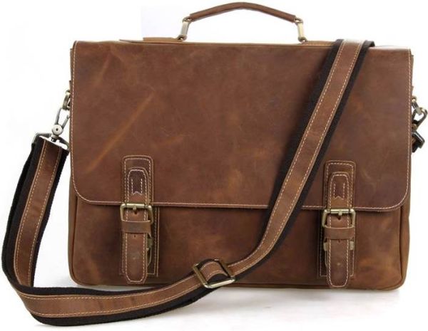 Сумка Vintage 14541 из натуральной кожи Коричневая Сумка Vintage 14541 из натуральной кожи Коричневая