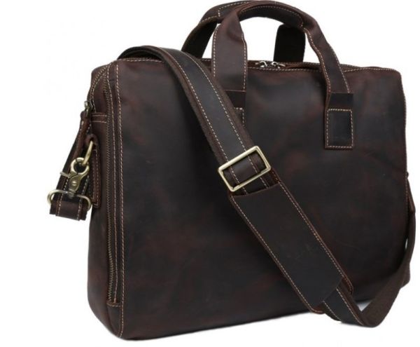 Сумка Vintage 14567 из винтажной кожи Коричневая Сумка Vintage 14567 из винтажной кожи Коричневая