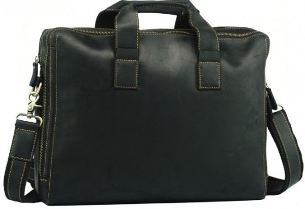 Сумка Vintage 14568 из винтажной кожи Черная Сумка Vintage 14568 из винтажной кожи Черная