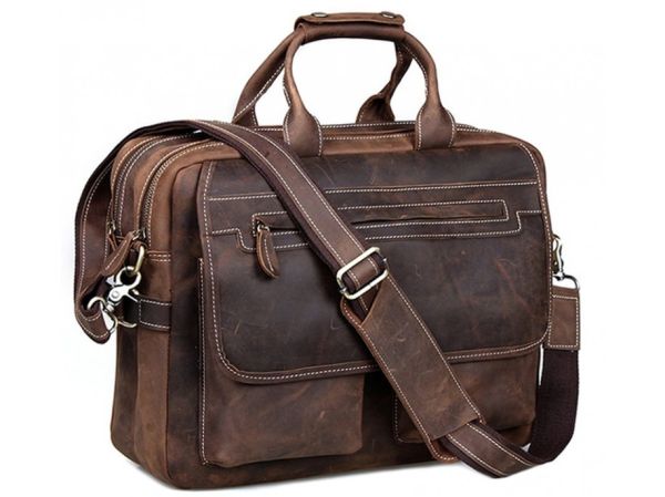 Сумка Vintage 14570 из винтажной кожи Коричневая Сумка Vintage 14570 из винтажной кожи Коричневая