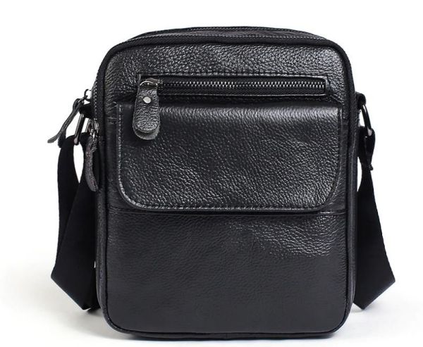 Сумка мужская зернистая Vintage 14704 Черная Сумка мужская зернистая Vintage 14704 Черная