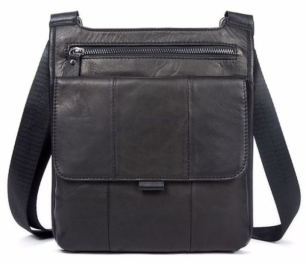 Сумка мужская гладкая Vintage 14732 Черная Сумка мужская гладкая Vintage 14732 Черная
