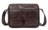 Сумка мужская гладкая Vintage 14767 Коричневая