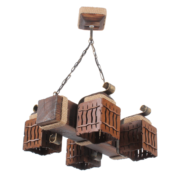 Люстра подвесная 4 плафона Е14 серии MINI шуба 163314