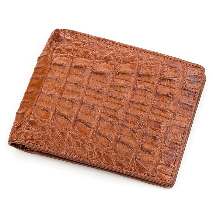 Кошелек CROCODILE LEATHER 18164 из натуральной кожи крокодила Коричневый