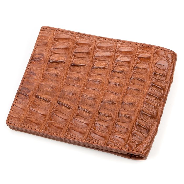 Кошелек CROCODILE LEATHER 18164 из натуральной кожи крокодила Коричневый