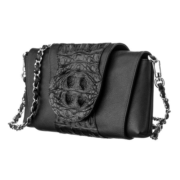 Клатч CROCODILE LEATHER 18244 из натуральной кожи крокодила Черный Клатч CROCODILE LEATHER 18244 из натуральной кожи крокодила Черный