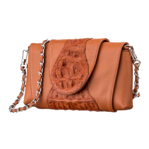 Клатч CROCODILE LEATHER 18246 из натуральной кожи крокодила Рыжий Клатч CROCODILE LEATHER 18246 из натуральной кожи крокодила Рыжий
