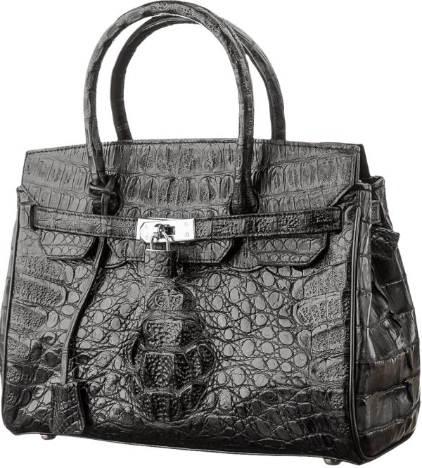 Сумка женская CROCODILE LEATHER 18265 из натуральной кожи крокодила Черная Сумка женская CROCODILE LEATHER 18265 из натуральной кожи крокодила Черная