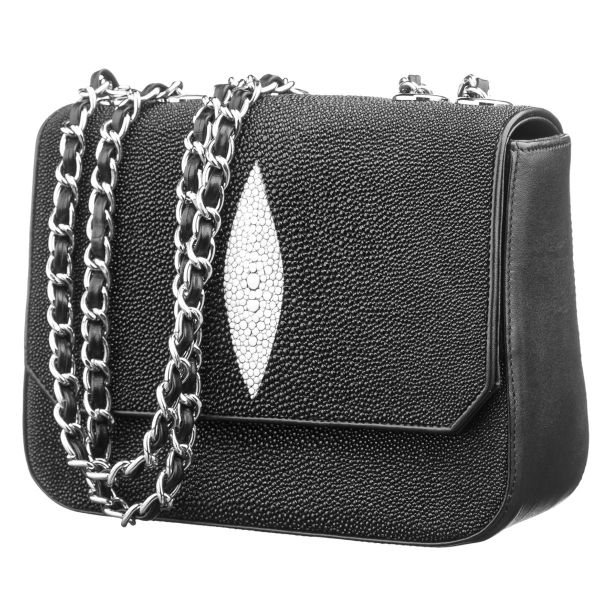 Клатч женский STINGRAY LEATHER 18507 из натуральной кожи морского ската Черный Клатч женский STINGRAY LEATHER 18507 из натуральной кожи морского ската Черный