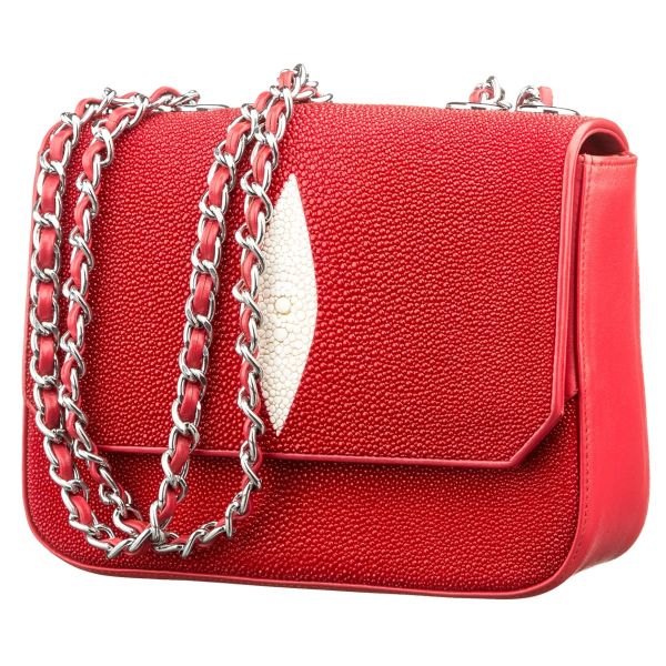 Клатч женский STINGRAY LEATHER 18508 из натуральной кожи морского ската Красный Клатч женский STINGRAY LEATHER 18508 из натуральной кожи морского ската Красный