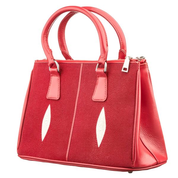 Сумка женская STINGRAY LEATHER 18513 из натуральной кожи морского ската Красная Сумка женская STINGRAY LEATHER 18513 из натуральной кожи морского ската Красная