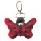 Брелок сувенир бабочка STINGRAY LEATHER 18541 из натуральной кожи морского ската Красный
