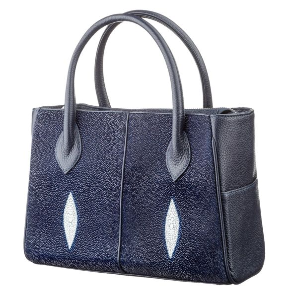 Сумка женская STINGRAY LEATHER 18611 из натуральной кожи морского ската Синяя Сумка женская STINGRAY LEATHER 18611 из натуральной кожи морского ската Синяя