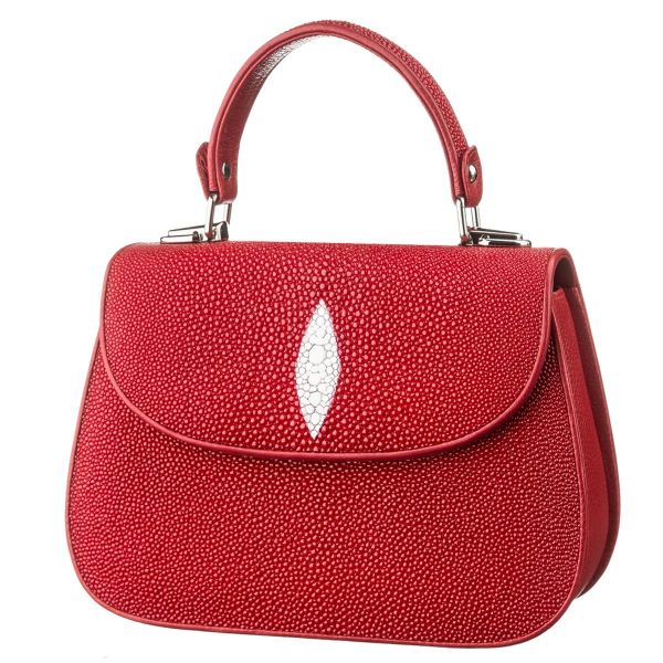 Сумка женская STINGRAY LEATHER 18627 из натуральной кожи морского ската Красная Сумка женская STINGRAY LEATHER 18627 из натуральной кожи морского ската Красная