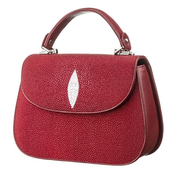 Сумка женская STINGRAY LEATHER 18628 из натуральной кожи морского ската Бордовая Сумка женская STINGRAY LEATHER 18628 из натуральной кожи морского ската Бордовая