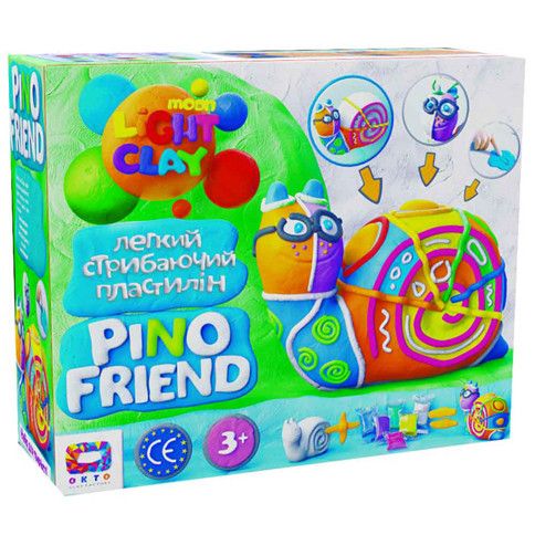 Набор легкого прыгающего пластилина Райли 70037 ТМ Moon Light Clay Pino Friend 