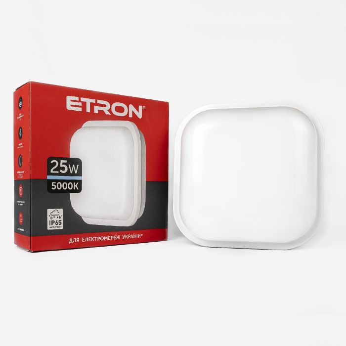 Светильник светодиодный ETRON Communal 1-ECP-510-S 25W 5000К IP65 square