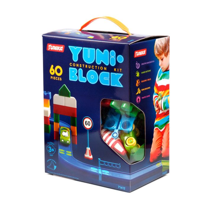 Конструктор детский "YUNI-BLOK" 71412, 60 крупных деталей                                                  