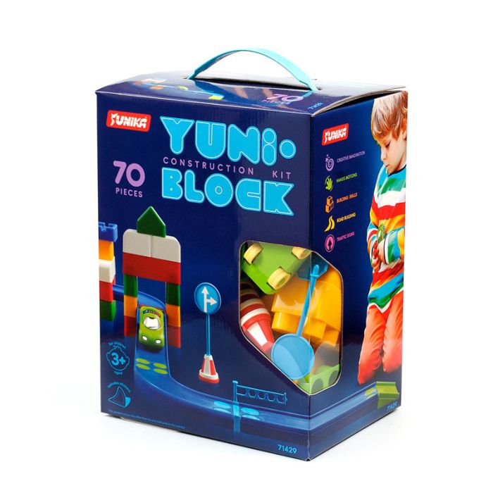 Конструктор детский "YUNI-BLOK" 71429, 70 крупных деталей