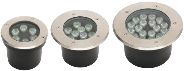 Светильник тротуарный LED 1W 100Lm 85-265V IP67 d-65мм.круглый мат.хром/50