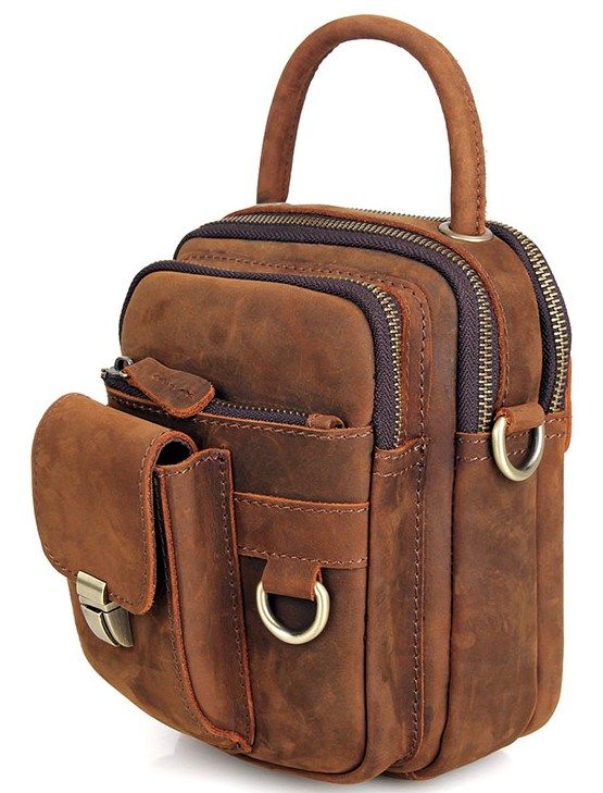 Сумка мужская Vintage 14416 в винтажном стиле Коричневая Сумка мужская Vintage 14416 в винтажном стиле Коричневая