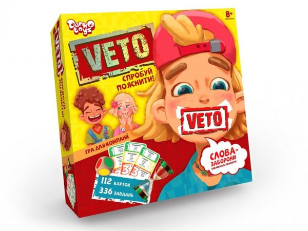 Детская настольная развлекательная игра "VETO" VETO-01-01U на укр. языке