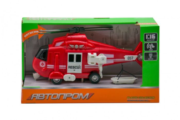 Игрушка Вертолет 7674 со звуковыми эффектами (Красный)