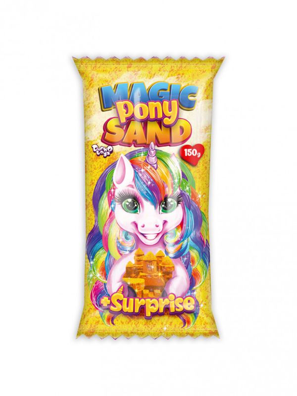 Набор для творчества "Кинетический песок "Magic Pony Sand" MPS-01, 150 грамм (Желтый)