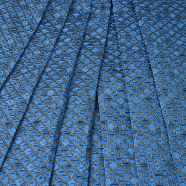 Тканина портьєрна жакардова Рубік V-13 синя