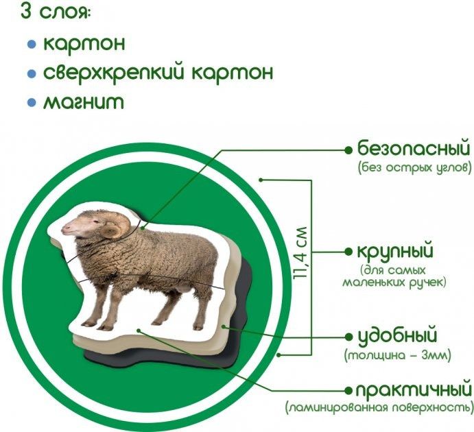 Магнитные пазлы Magdum  "Ферма" ML4031-19 EN