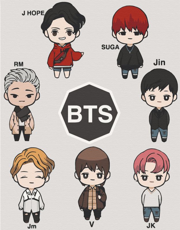 Картина по номерам. Art Craft "LOL BTS" 40х50 см 10275-AC