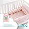 Бортик захисний мультифункціональний в ліжечко ТM PAPAELLA 60х15 см, 120х15 см зірка/горошок пудра