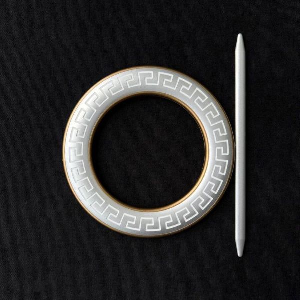 Підхоплення для штор декоративне V-4-6 cрібло мат/т.антик