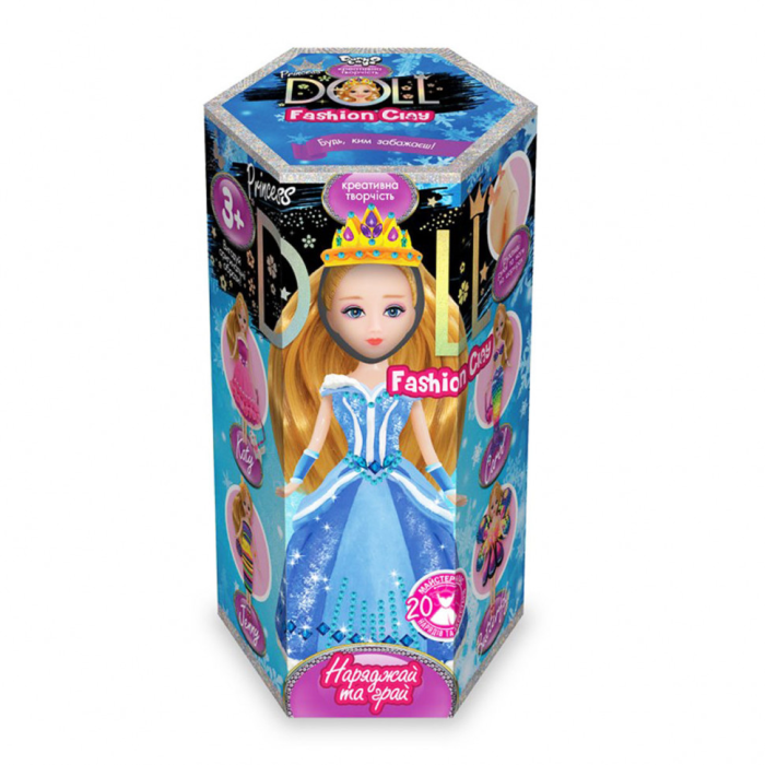 Детский набор для творчества "Princess Doll"  CLPD-02 (Голубое платье)