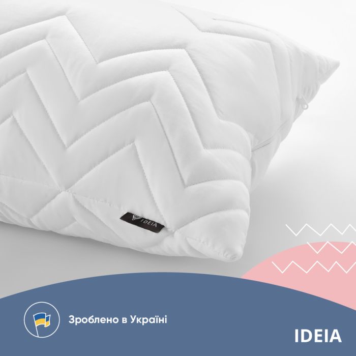 Подушка NORDIC COMFORT+ ТМ IDEIA 50х70 см із блискавкою біла