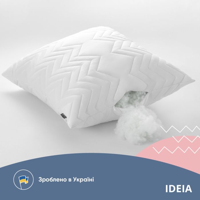 Подушка NORDIC COMFORT+ ТМ IDEIA 70х70 см із блискавкою біла