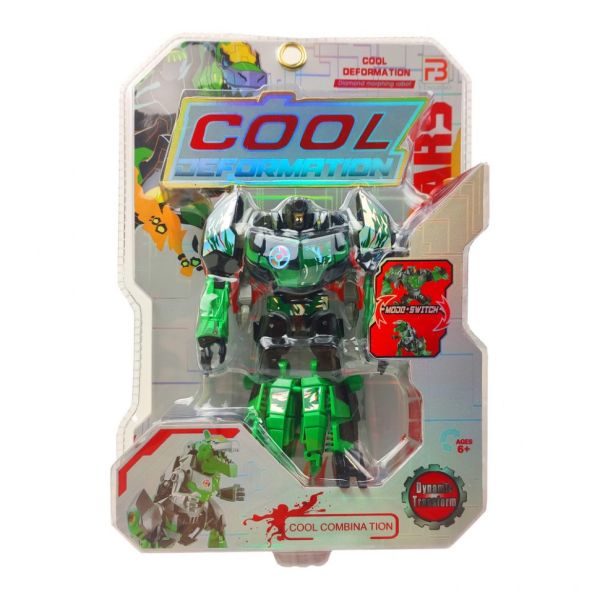 Детский робот-трансформер Динозавр FB166-67, 13,5 см (Зелёный)