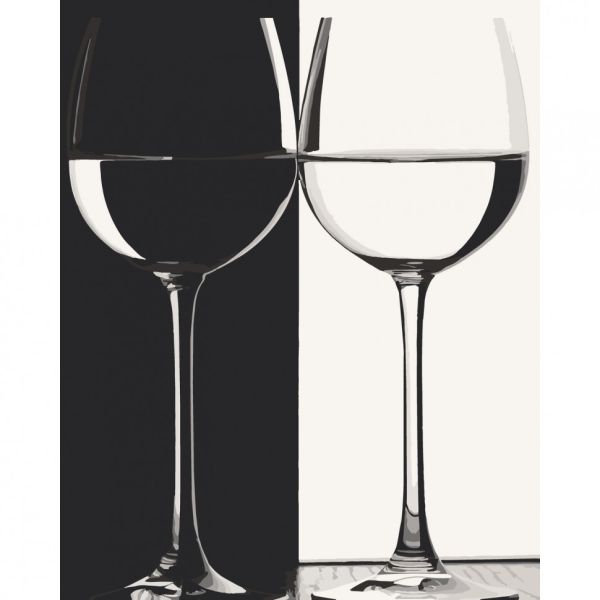 Картина по номерам "Черное и белое" Art Craft 12144-AC 40х50 см