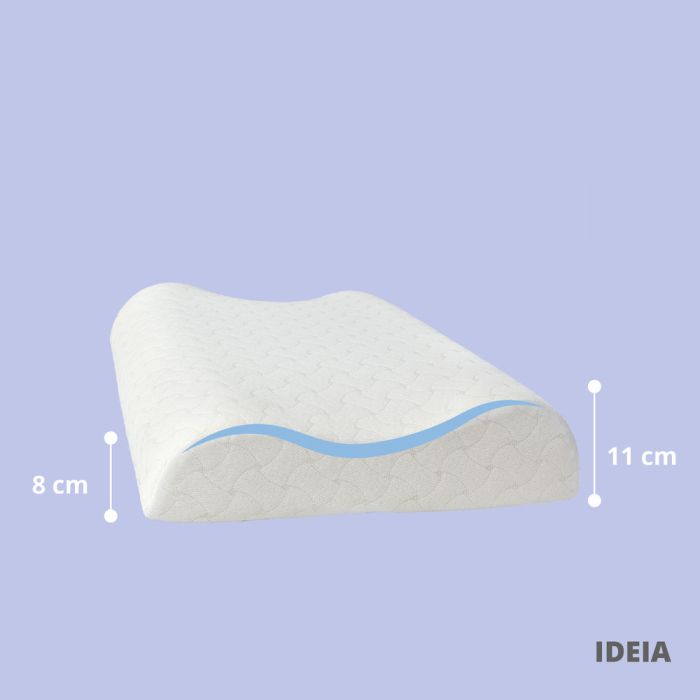 Подушка ортопедична з ефектом пам'яті MEMORY FOAM ТМ IDEIA 63х43х10/8 см