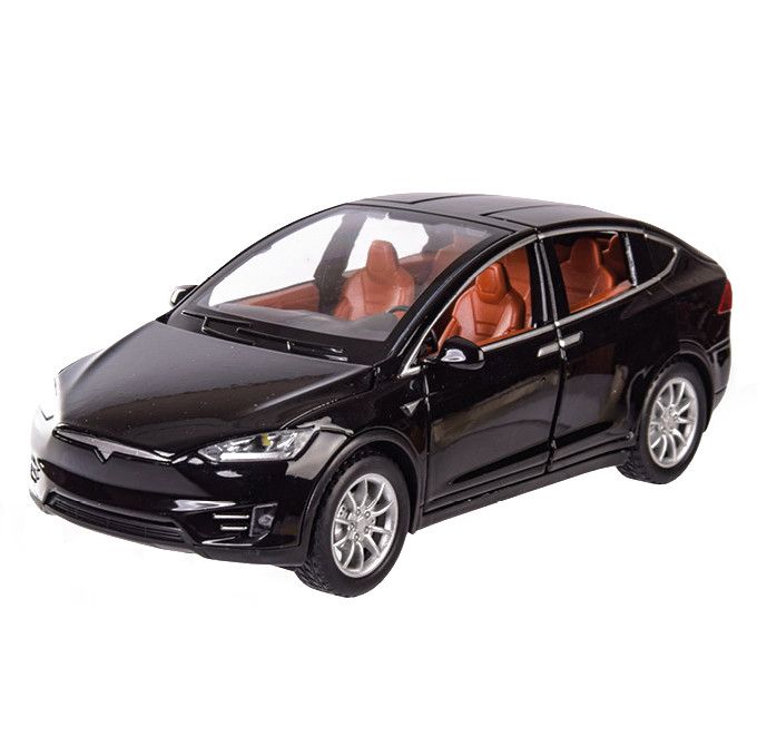 Машинка инерционная "Tesla Model X" Автопром 7574A, 1:22 (Черный)