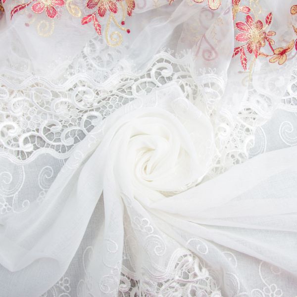 Тканина тюль капрон з вишивкою Sultan Nazli Aplik