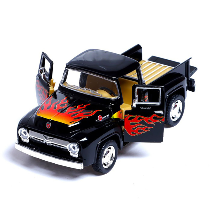 Машинка металлическая инерционная Pickup FORD F-100 (1956) Kinsmart KT5385FW  1:38 (Черный)