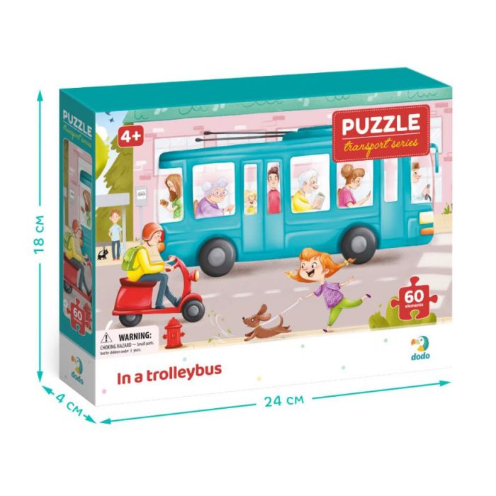 Пазлы "В троллейбусе" DoDo Toys 300552 60 эл.