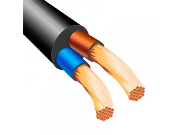 Электрический кабель ПК ПВС 2х1.5 Черный (ГОСТ)